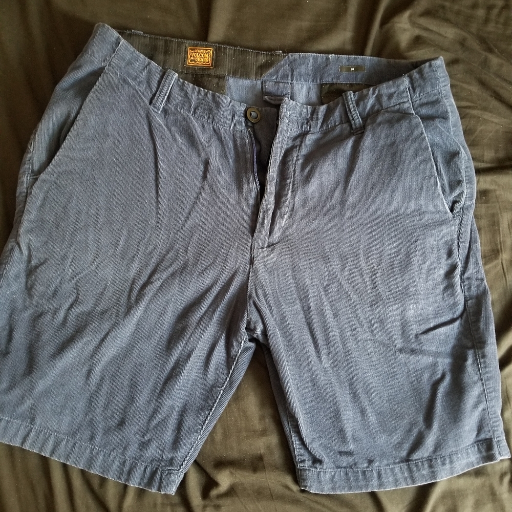 Volcom skateboard dark blue corduroy shorts M33